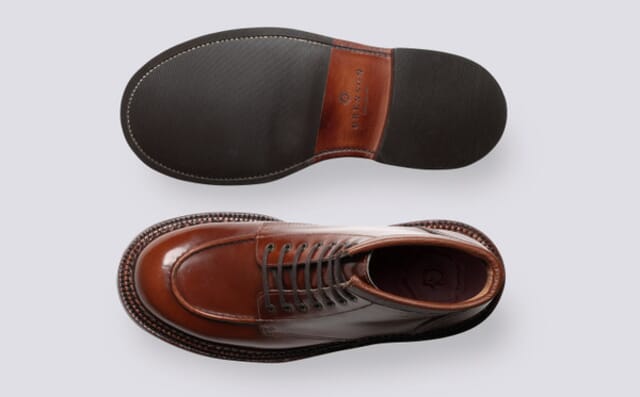 Grenson Sonny | Mens Triple Welt Boots In Mid Brown Leather