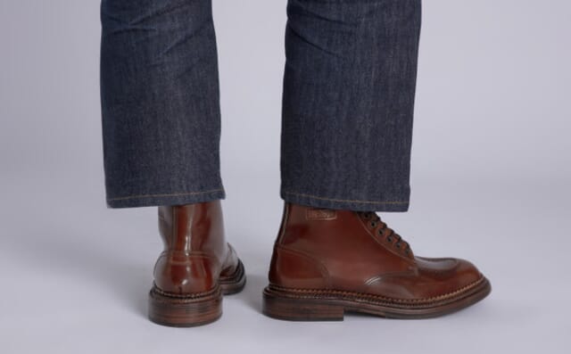 Grenson Sonny | Mens Triple Welt Boots In Mid Brown Leather