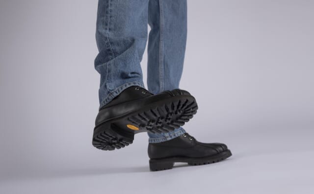 Grenson Spike WP | Mens Duck Boots In Black Waterproof