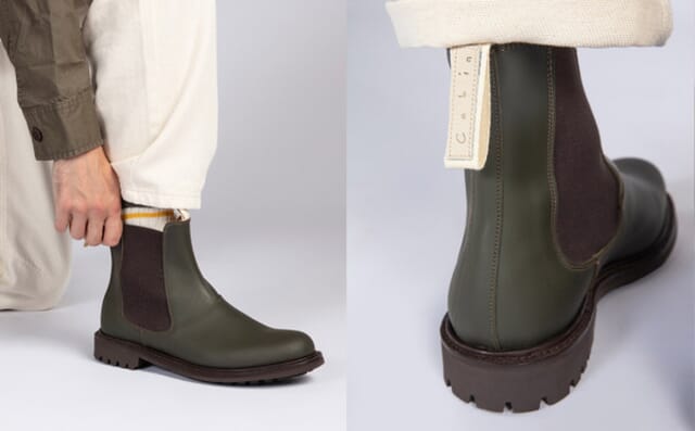Grenson Studio Boot | Mens Chelsea Boots In Green Leather
