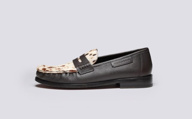Grenson Susanna | Womens Moccasin Loafers In Brown Western Print