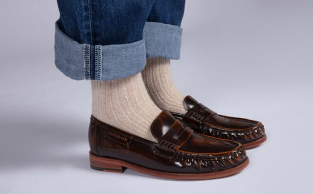 Grenson Susanna | Womens Moccasin Loafers In Tan Rub Off Leather