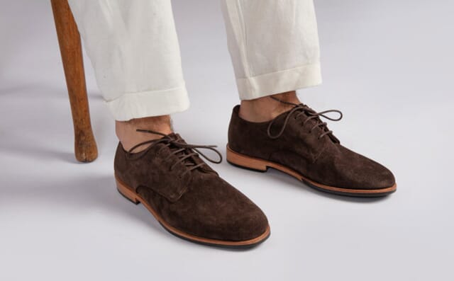 Grenson Taylor | Mens Derby Shoes In Dark Brown Suede