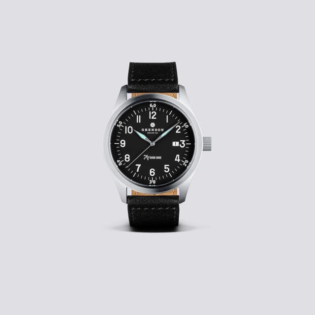Grenson The Pilot 46 | Self Winding Watch In Black Leather