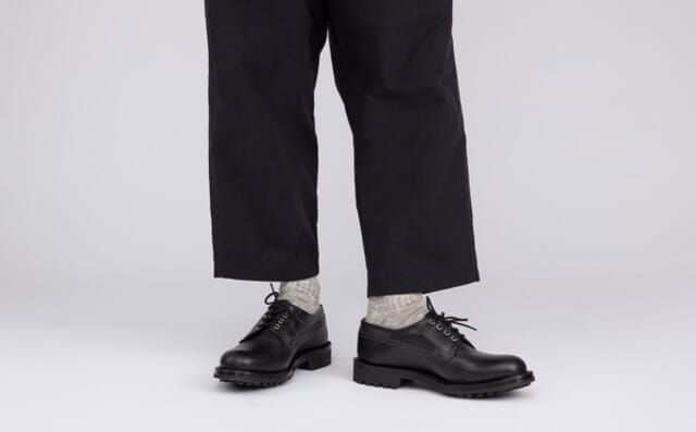 Grenson Victor | Mens Derby In Black Russia Grain Leather With A Commando Sole Shoes