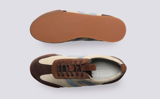 Grenson Womens Sneaker 51 | Trainers In Beige And Brown Suede