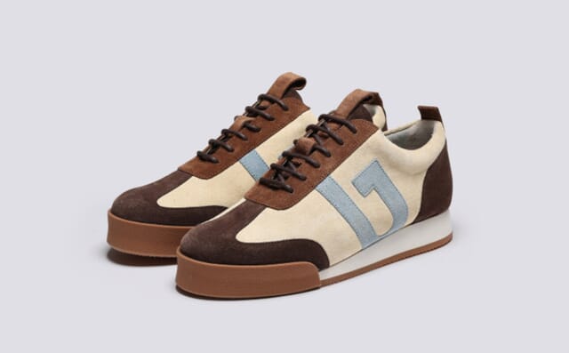 grenson Womens Sneaker 51 | Trainers in Beige and Brown Suede