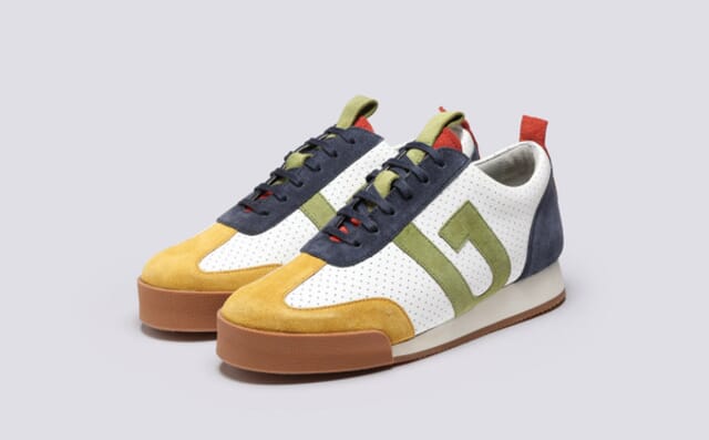grenson Womens Sneaker 51 | Trainers in Perforated Leather and Suede