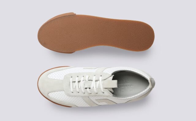 Grenson Womens Sneaker 51 | Trainers In White Perforated Leather