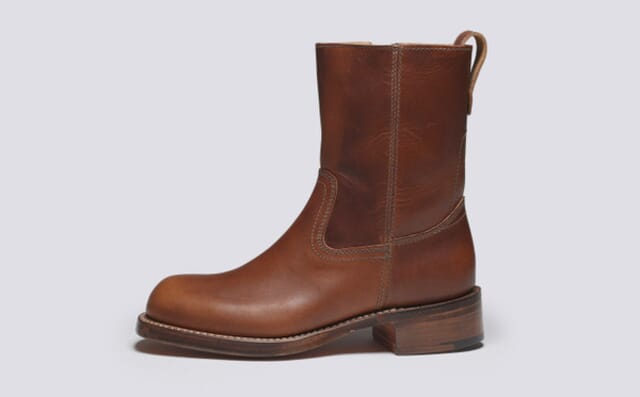 Grenson YMC X Grenson | Womens Zip Boots In Dark Tan Grain