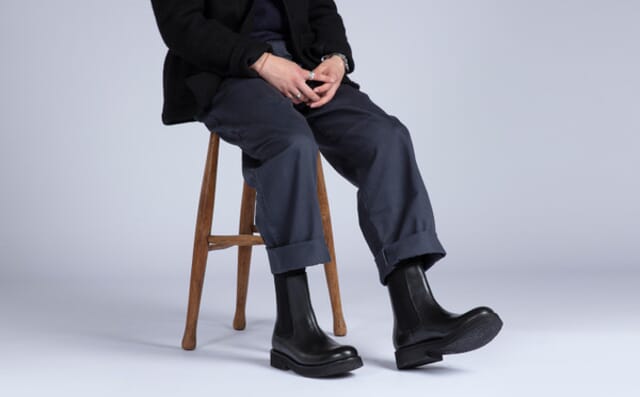 Grenson Ziggy | Mens Chelsea Boots In Black Pull Up Leather