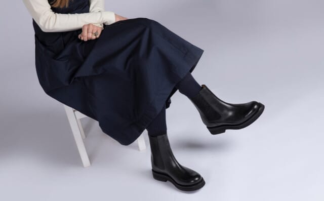 Grenson Zira | Womens Chelsea Boots In Black Pull Up Leather
