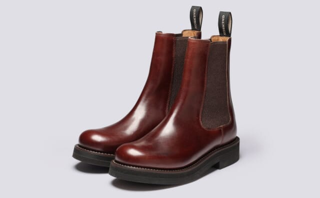 grenson Zira | Womens Chelsea Boots in Tan Pull Up Leather