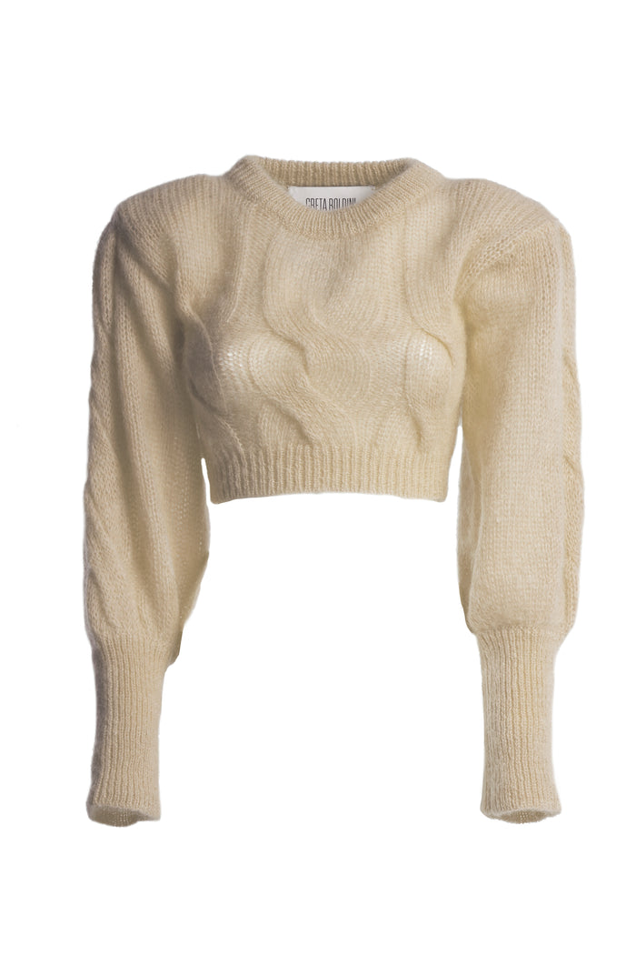 greta boldini ECLAIRE IVORY MOHAIR SWEATER