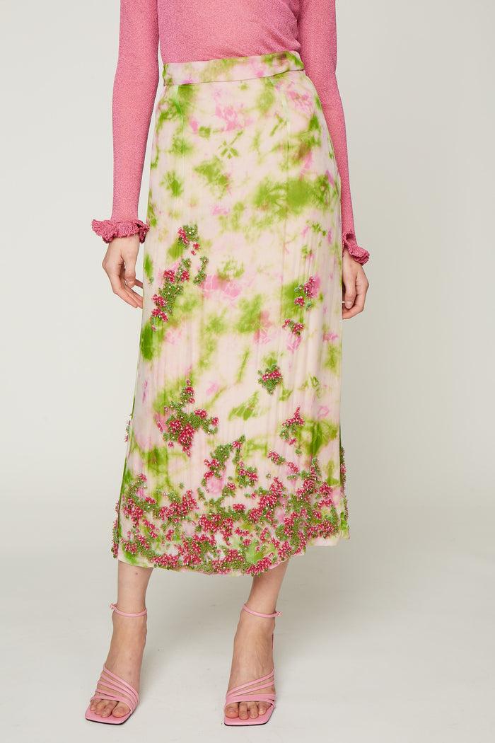 Greta Boldini EMBROIDERED MIDI SKIRT
