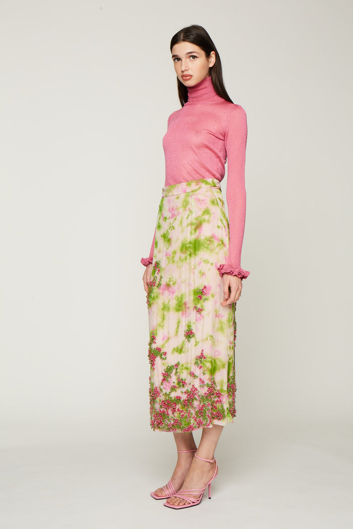 Greta Boldini EMBROIDERED MIDI SKIRT