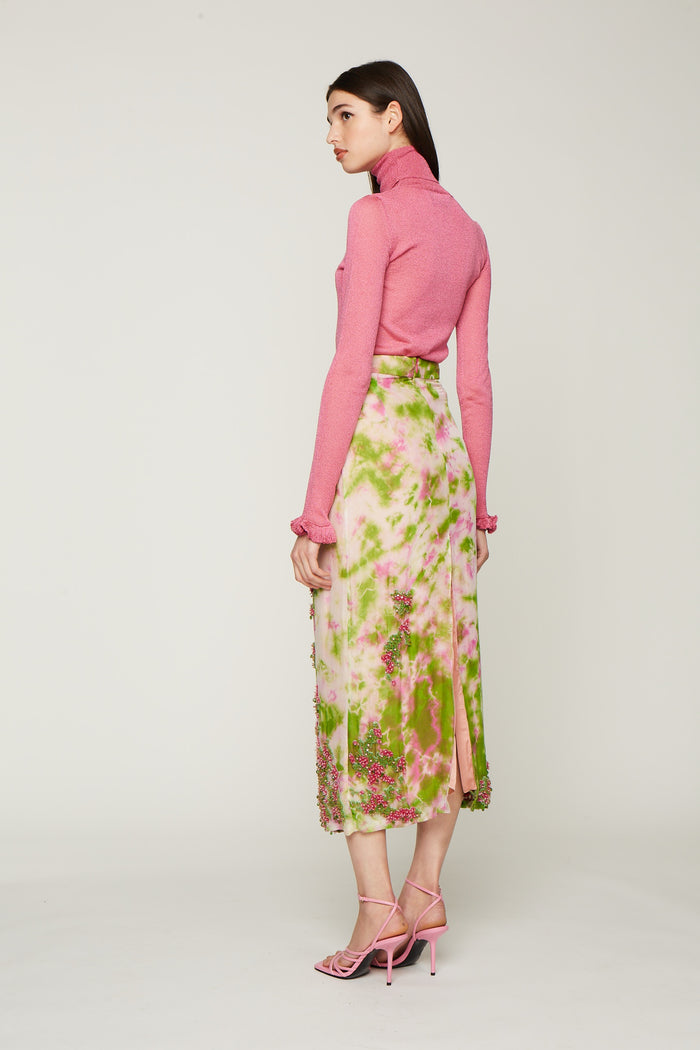 Greta Boldini EMBROIDERED MIDI SKIRT