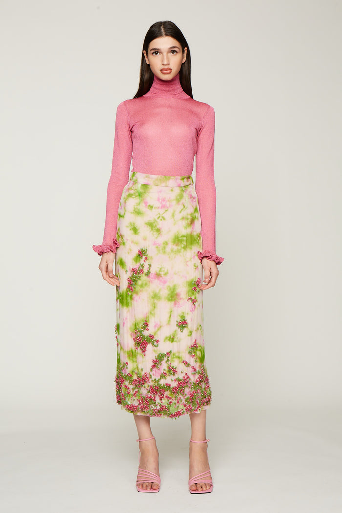greta boldini EMBROIDERED MIDI SKIRT
