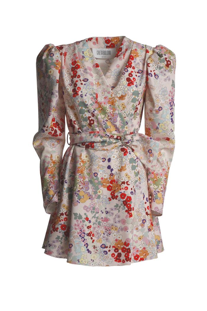 greta boldini FANTASIA FLORAL PRINTED MINI DRESS