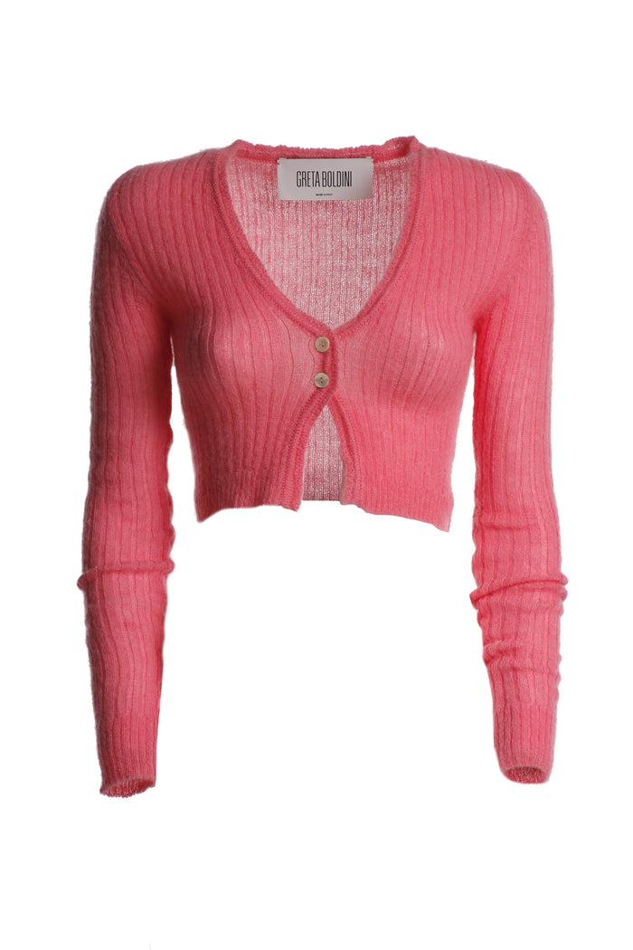 greta boldini MOON PINK MOHAIR CARDIGAN