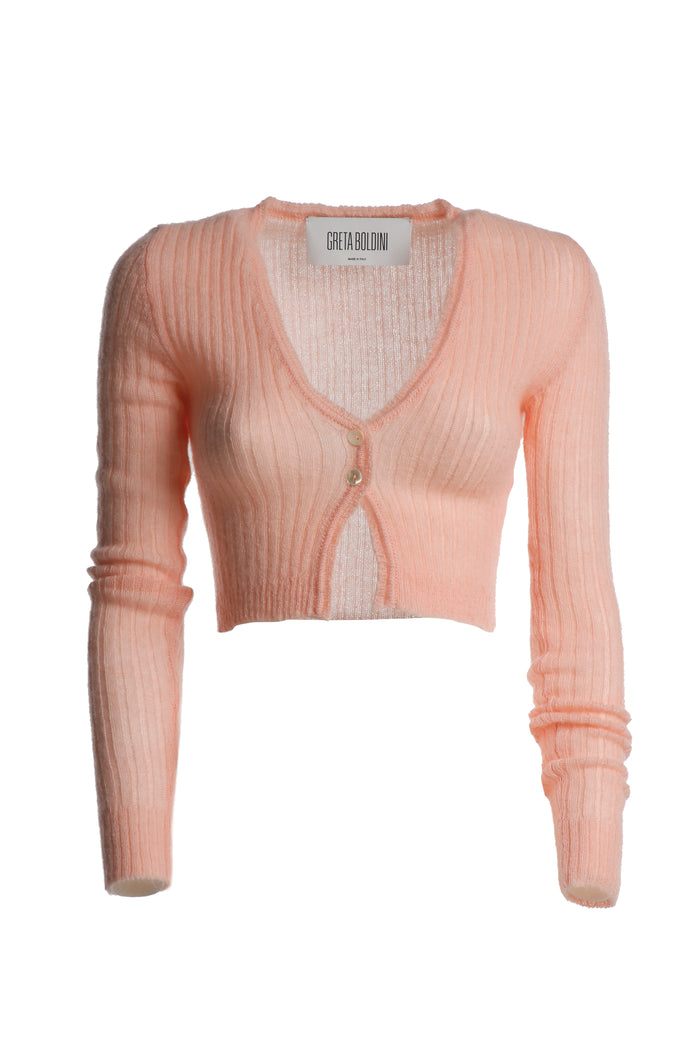 greta boldini MOON SOFT PINK CARDIGAN