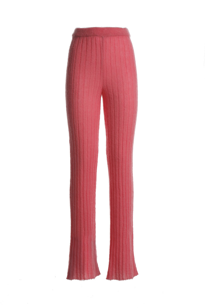 greta boldini SAVOIARDO PINK MOHAIR PANTS