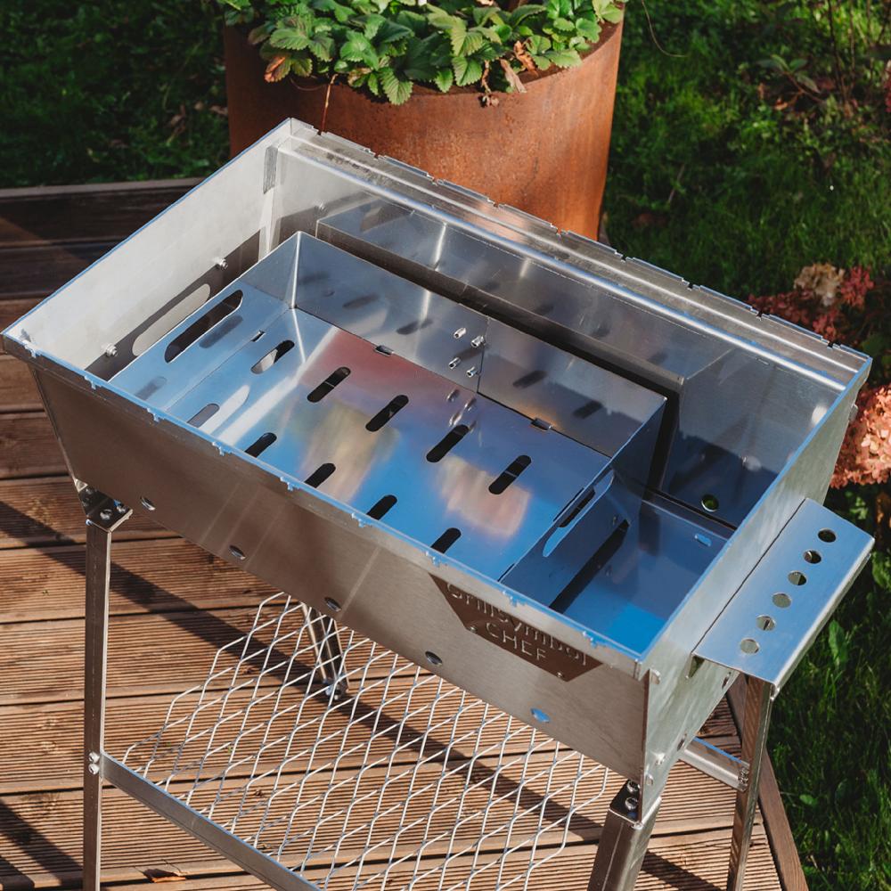 Grillsymbol GrillSymbol Charcoal Grill Naked Chef XS Silver