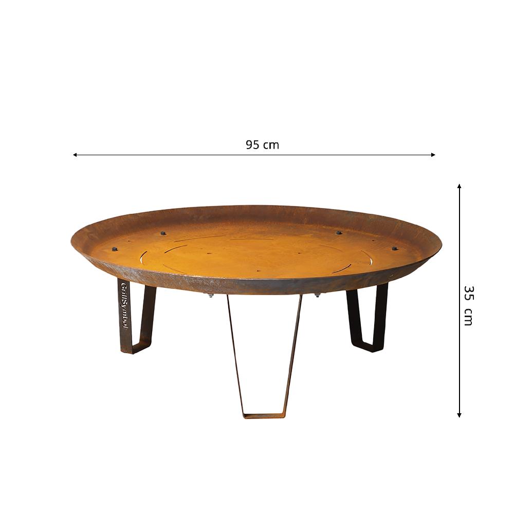 Grillsymbol GrillSymbol Cor-Ten Steel Fire Pit Elegante XL