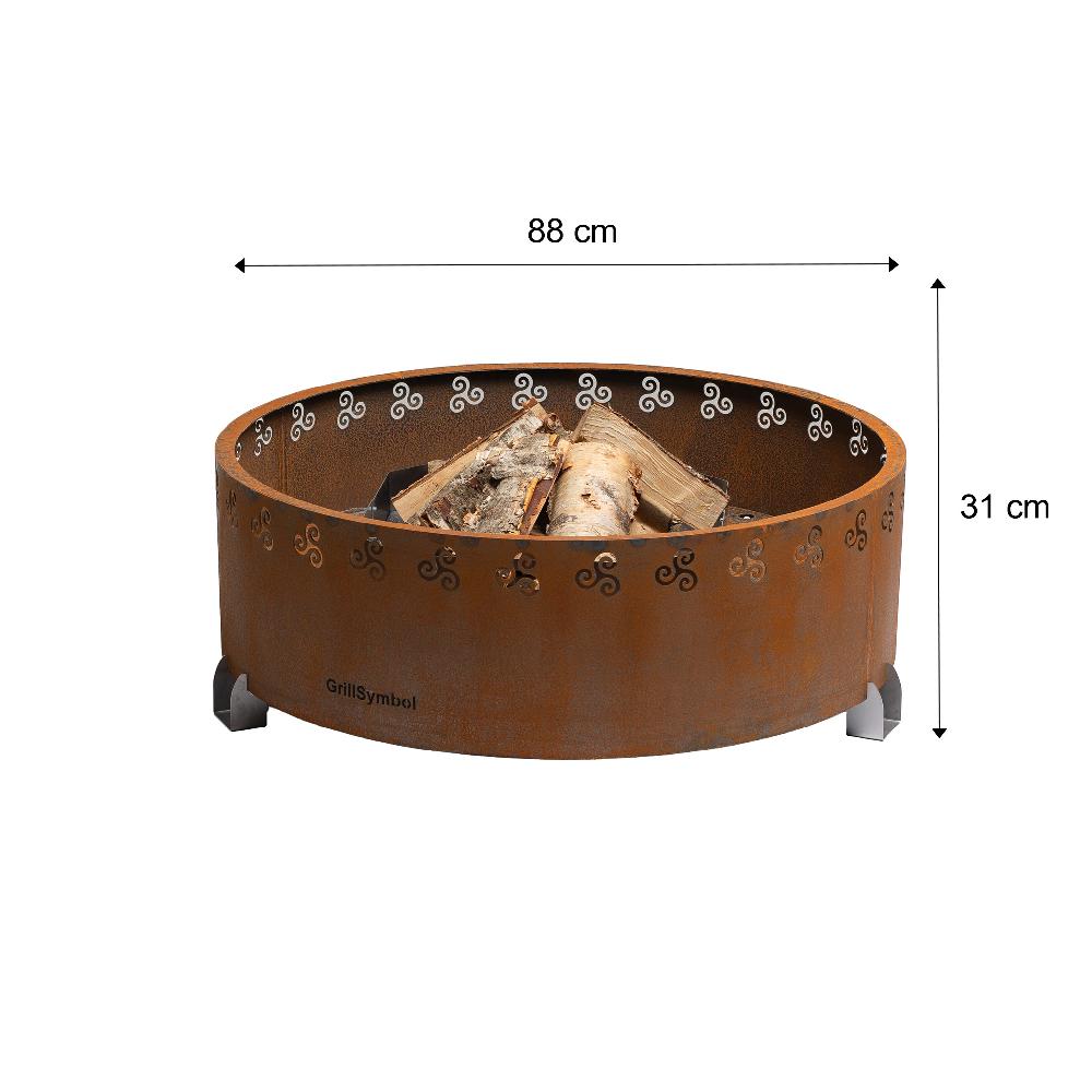 Grillsymbol GrillSymbol Cor-Ten Steel Fire Pit Legend