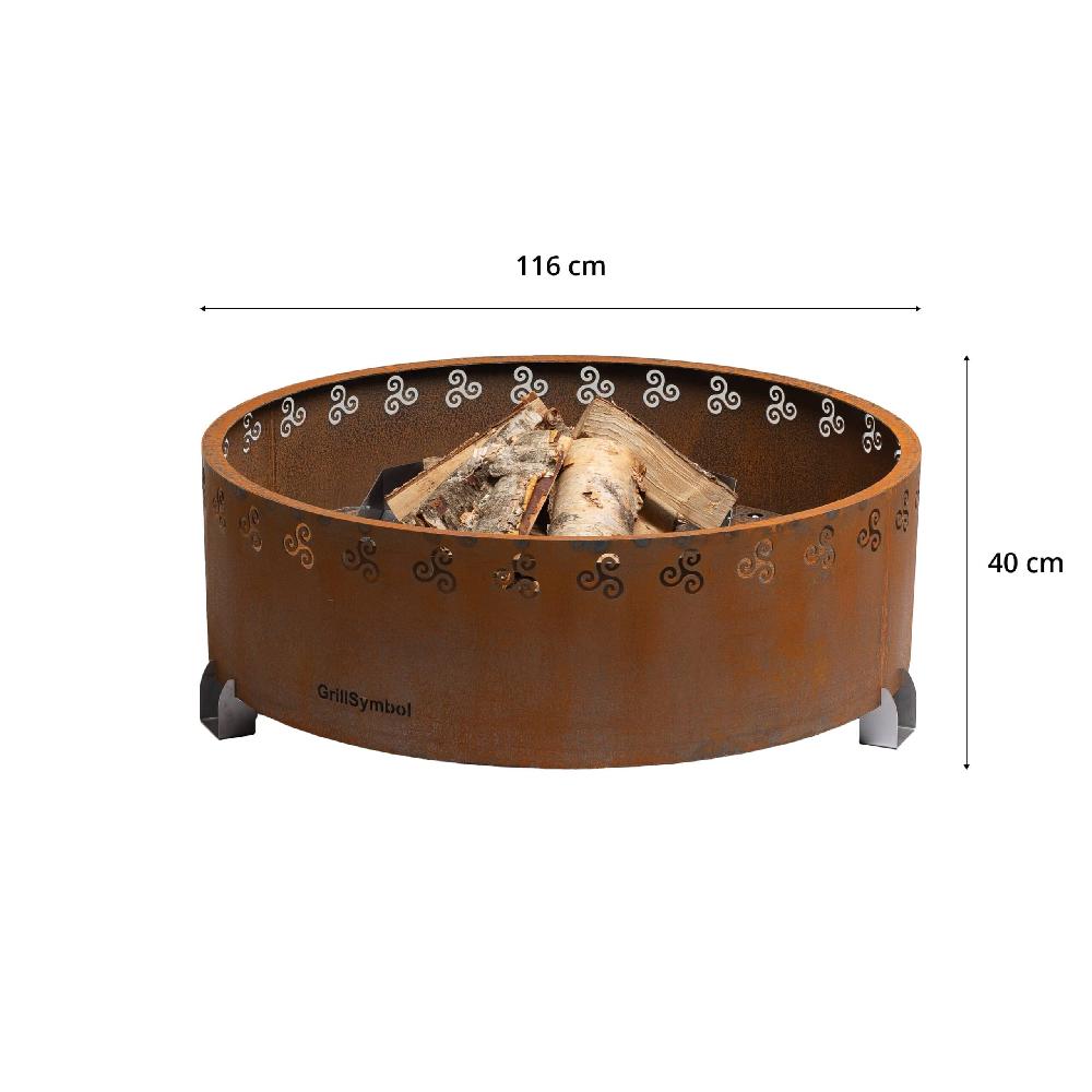Grillsymbol GrillSymbol Cor-Ten Steel Fire Pit Legend XL