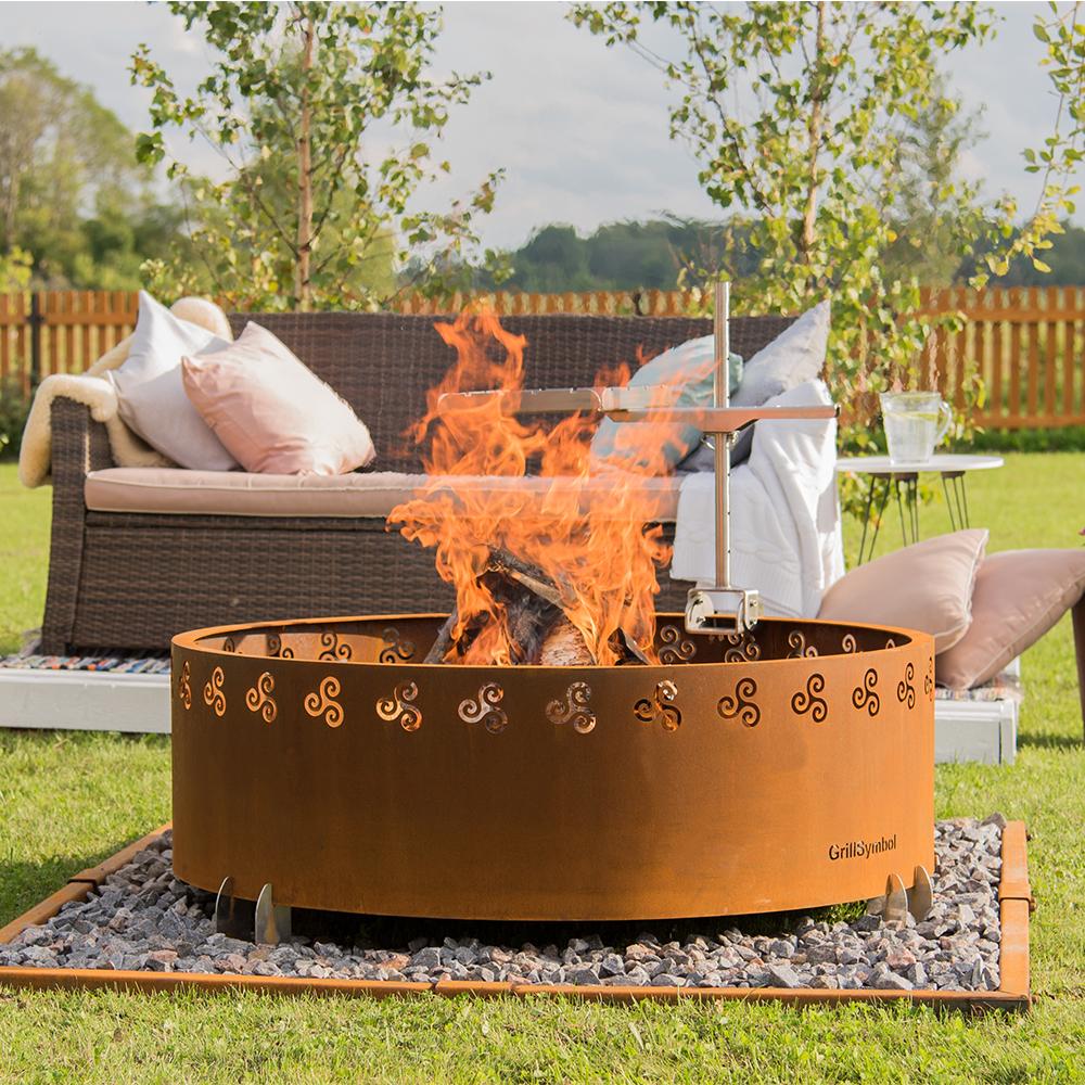 grillsymbol GrillSymbol Cor-Ten Steel Fire Pit Legend XL