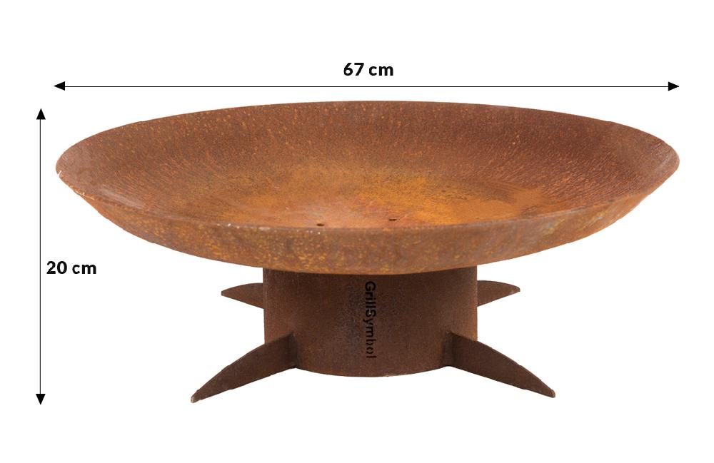 Grillsymbol GrillSymbol Corten Steel Fire Pit Chiaro