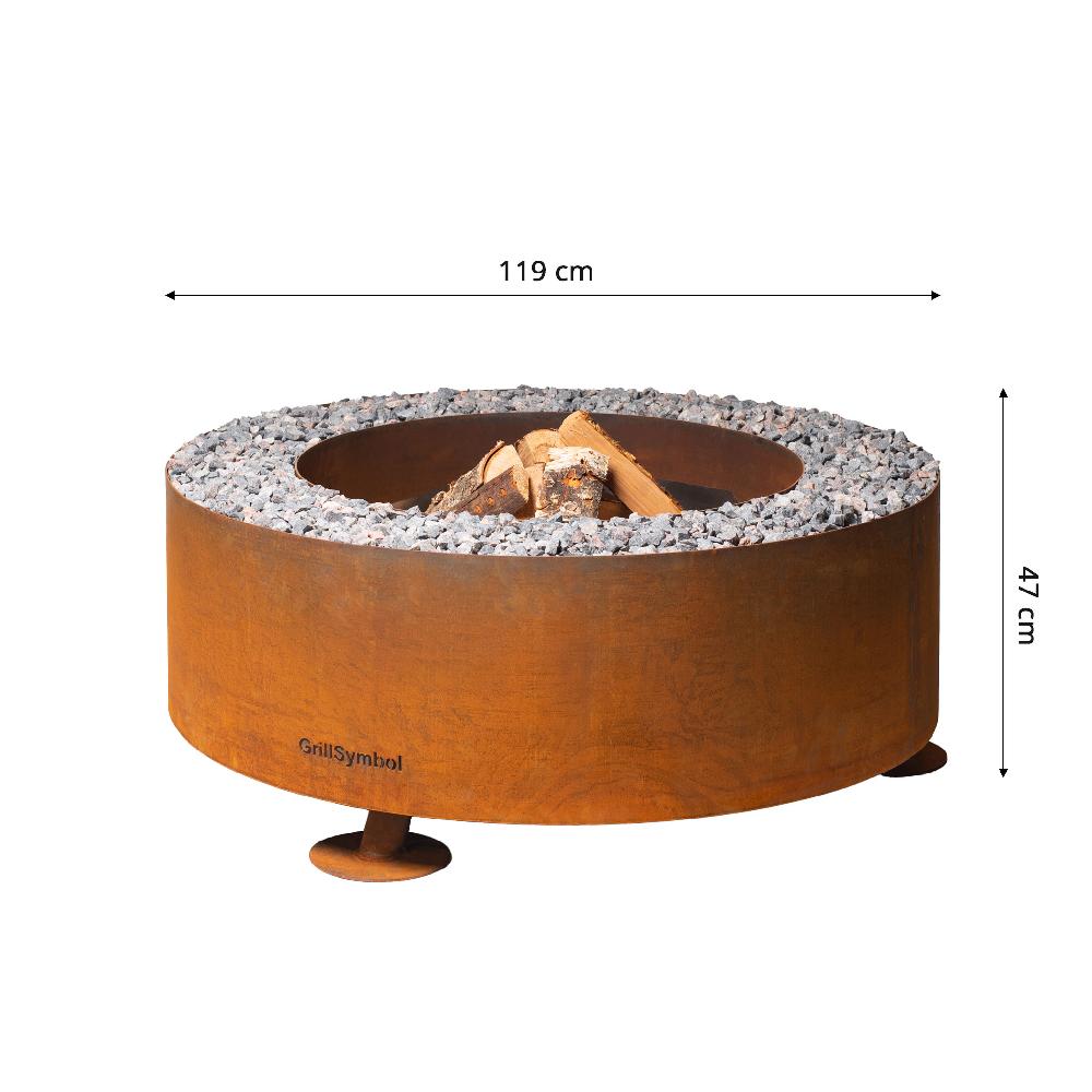 Grillsymbol GrillSymbol Corten Steel Fire Pit Luna + GIFTS