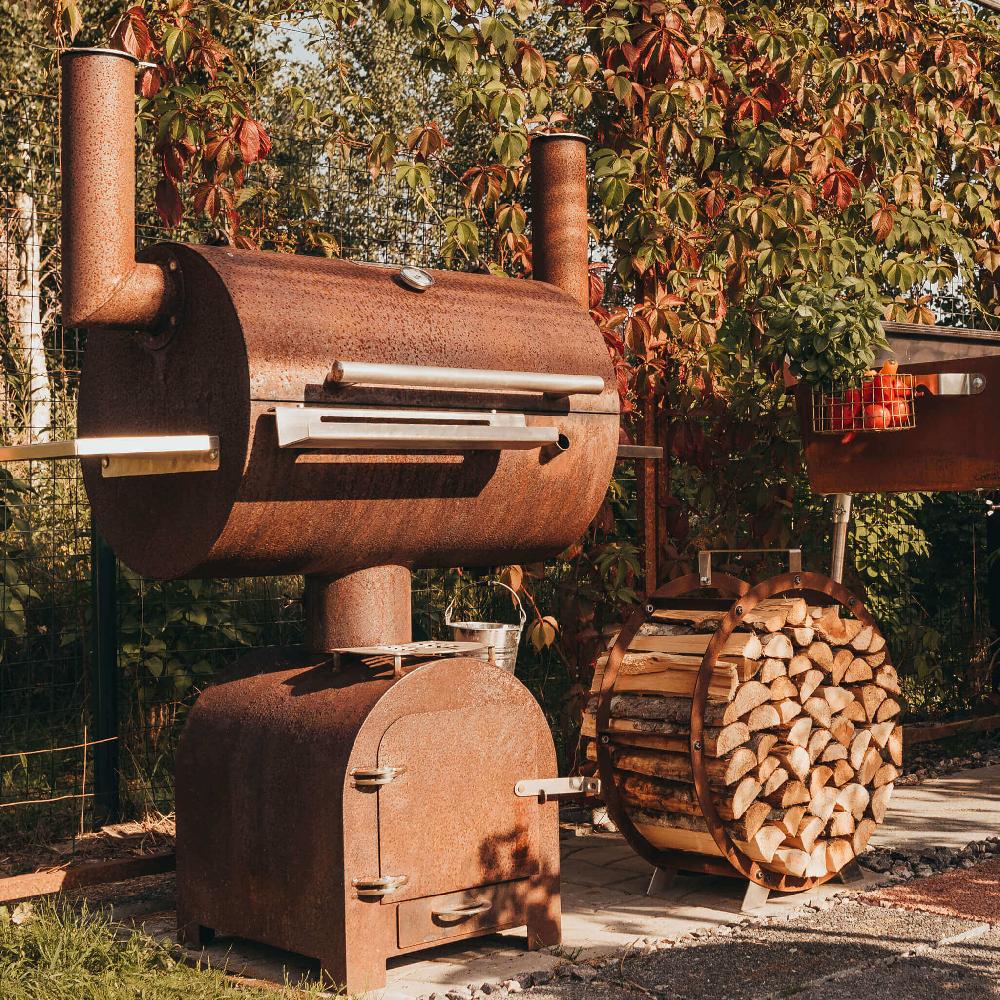 Grillsymbol GrillSymbol Corten Steel Firewood Basket Hugo ø 58 Cm