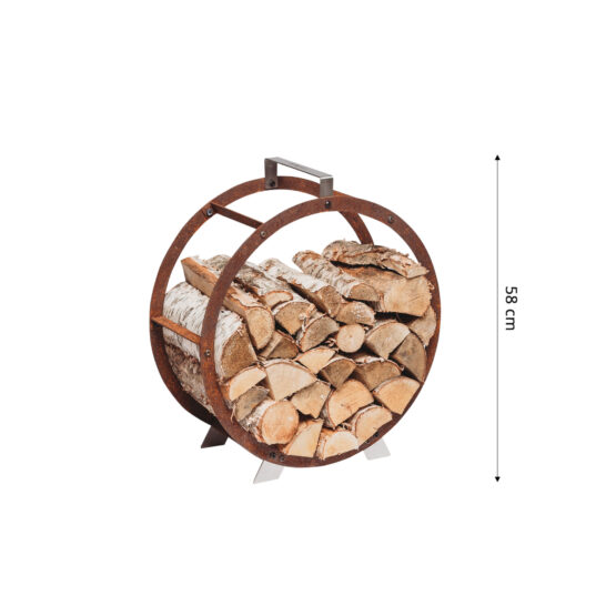 Grillsymbol GrillSymbol Corten Steel Firewood Basket Hugo ø 58 Cm