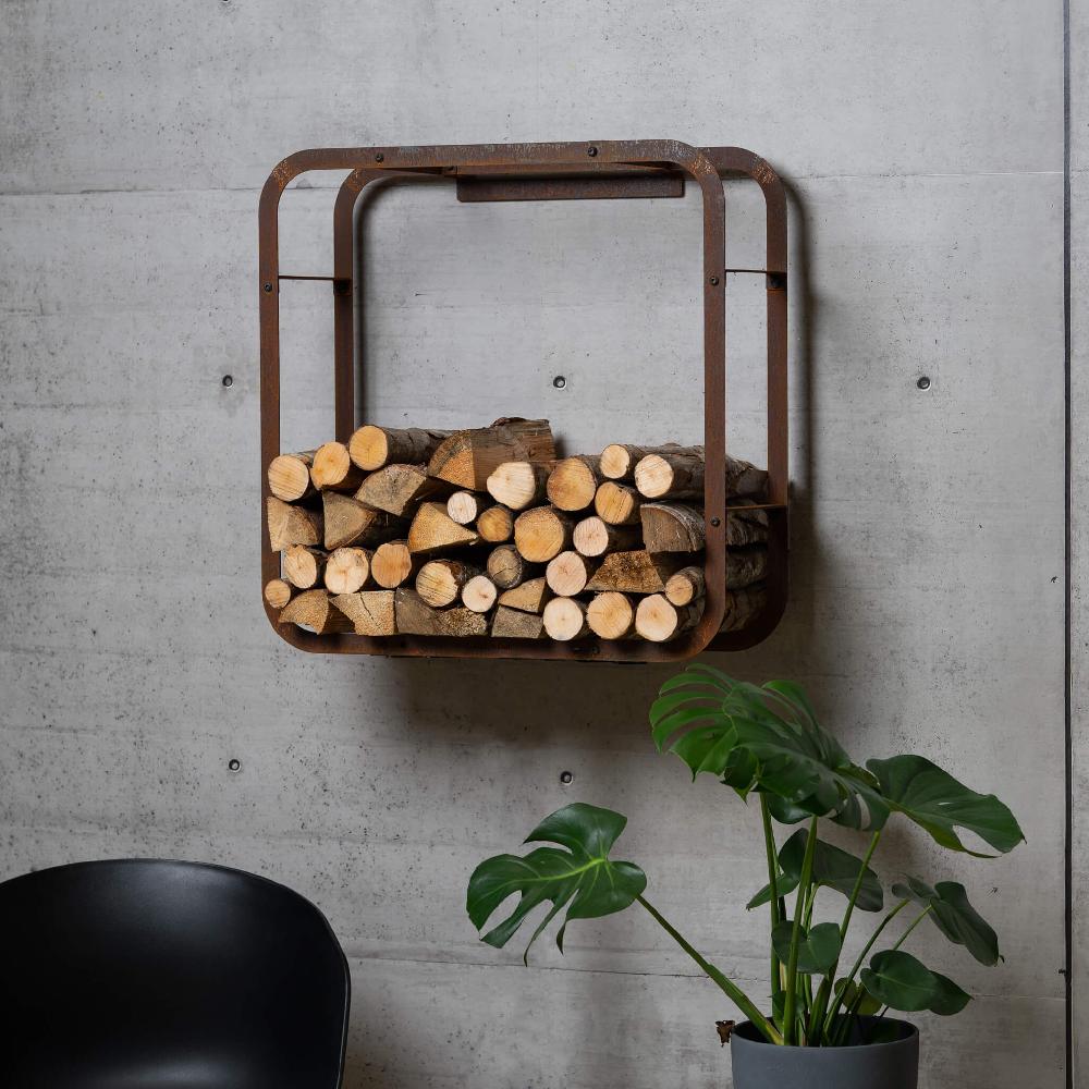 grillsymbol GrillSymbol Corten Steel Firewood Rack Ake 72*72 cm