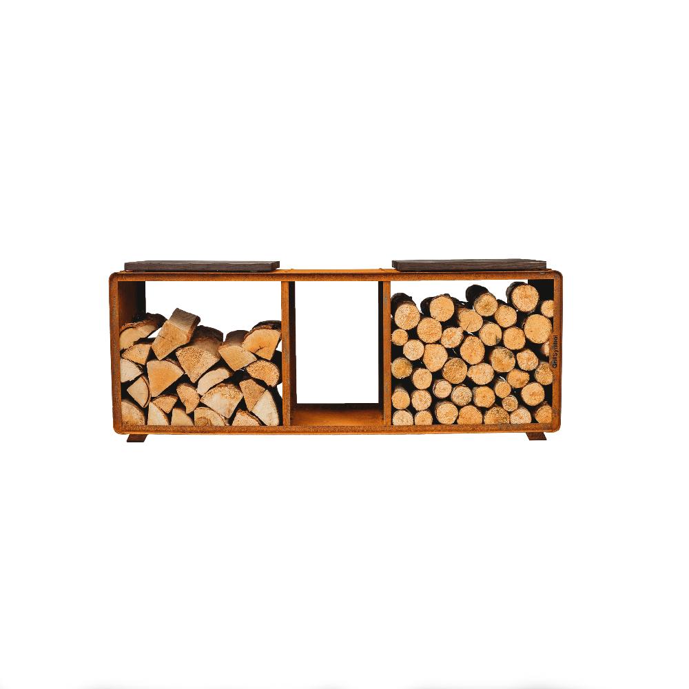 Grillsymbol GrillSymbol Corten Steel Firewood Rack Enzo Rack-L