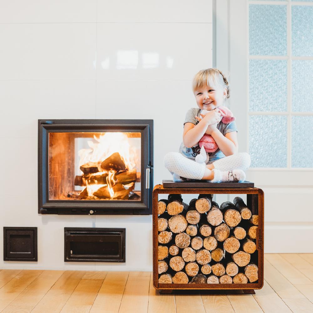 Grillsymbol GrillSymbol Corten Steel Firewood Rack Enzo Rack-S