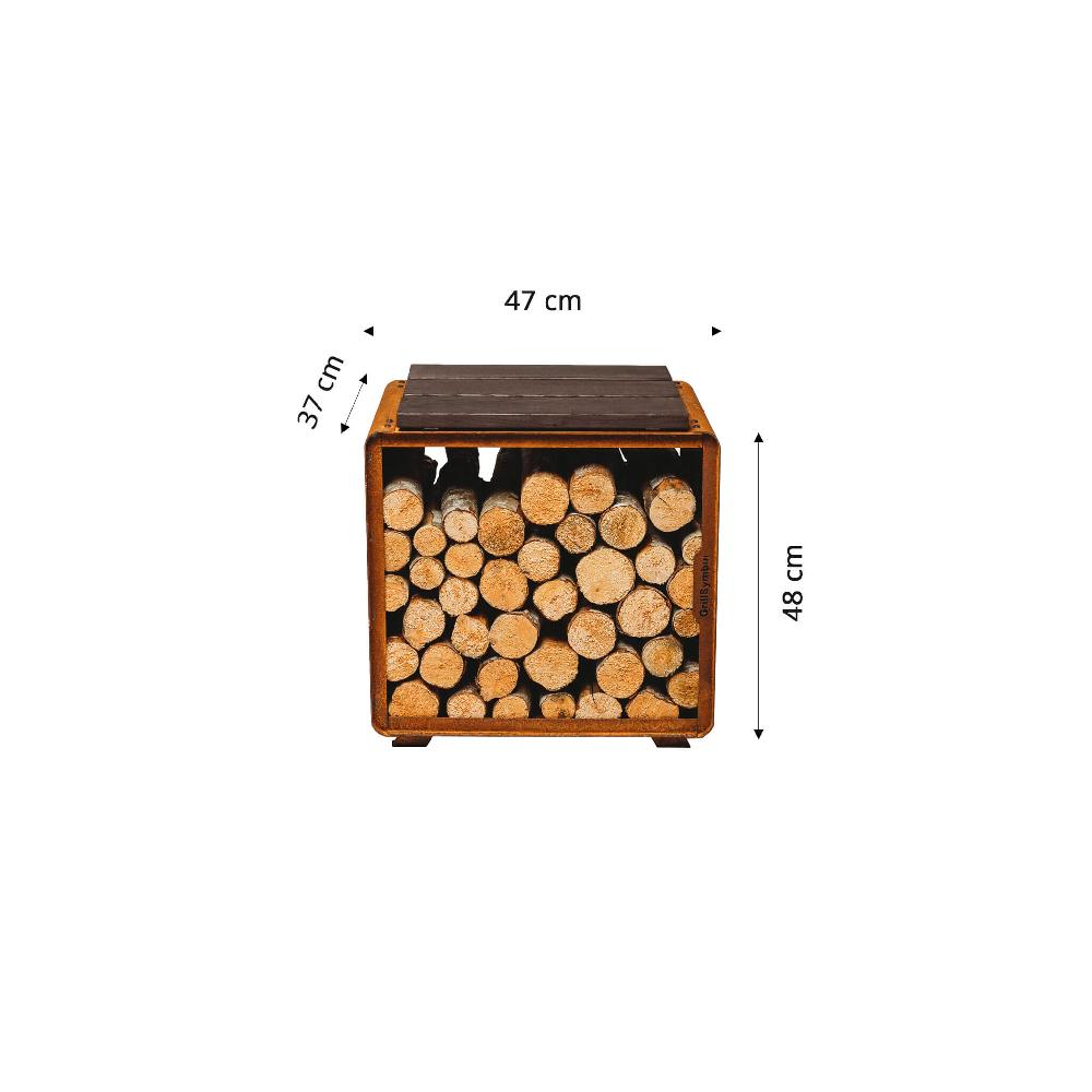 grillsymbol GrillSymbol Corten Steel Firewood Rack Enzo Rack-S