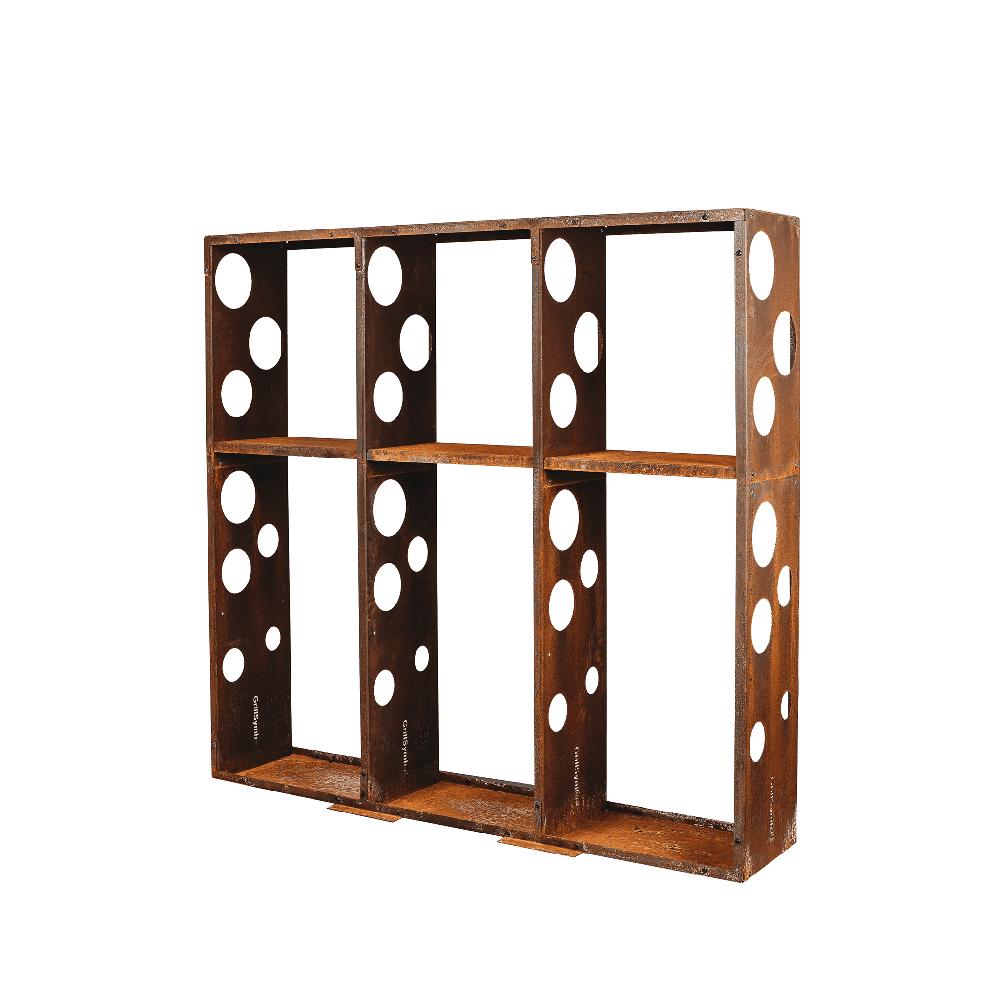Grillsymbol GrillSymbol Corten Steel Firewood Rack WALL 178*37*170 Cm