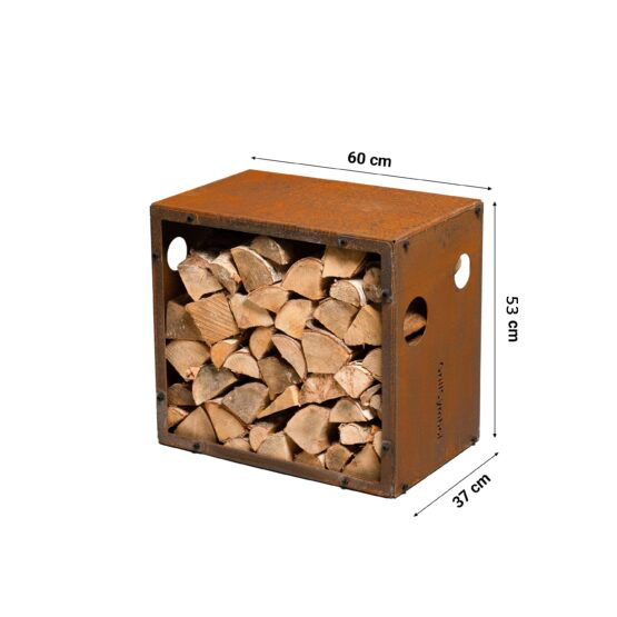 grillsymbol GrillSymbol Corten Steel Firewood Rack WoodStock-S 60*37*53 cm