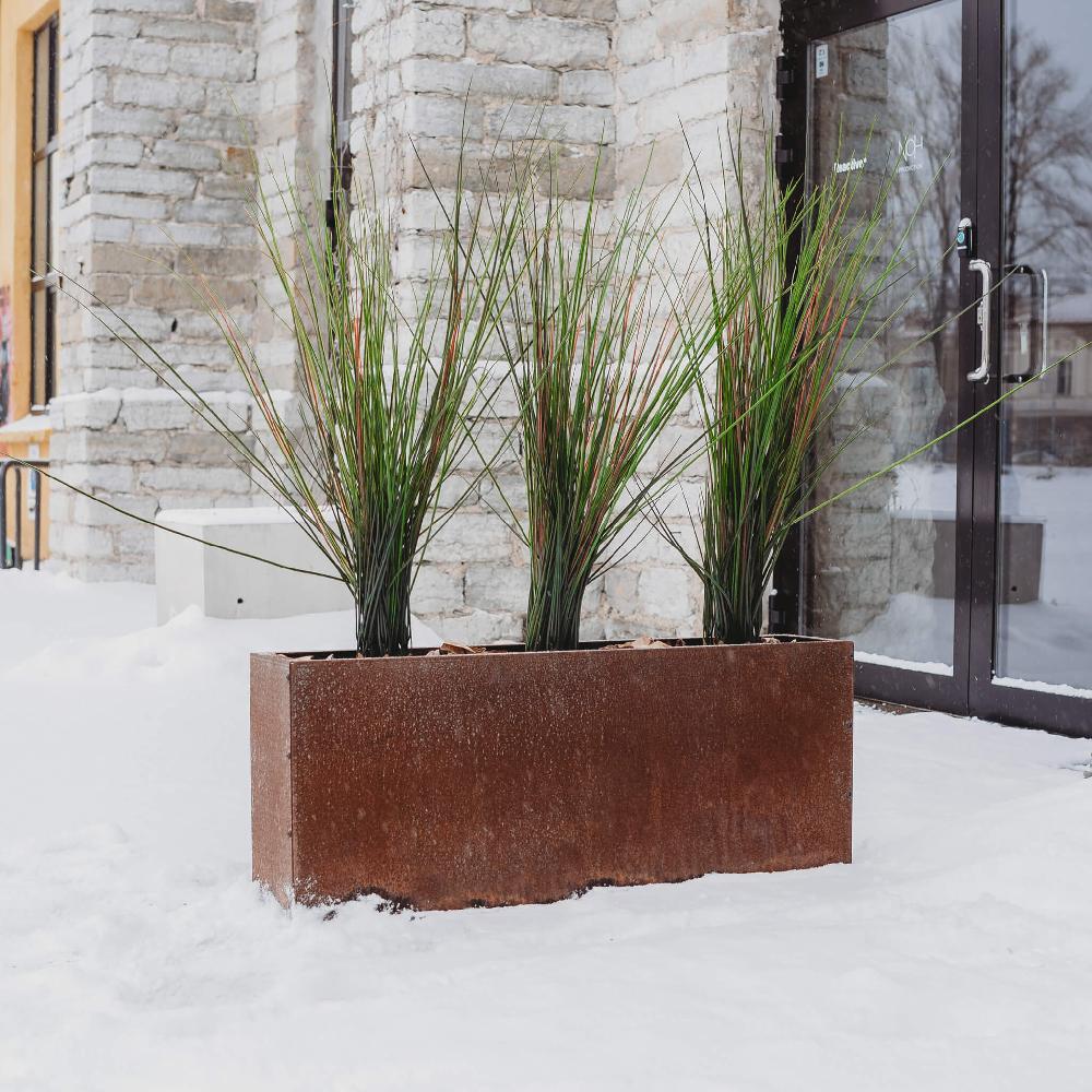 Grillsymbol GrillSymbol Corten Steel Planter Lilly-S 100x22x40 Cm
