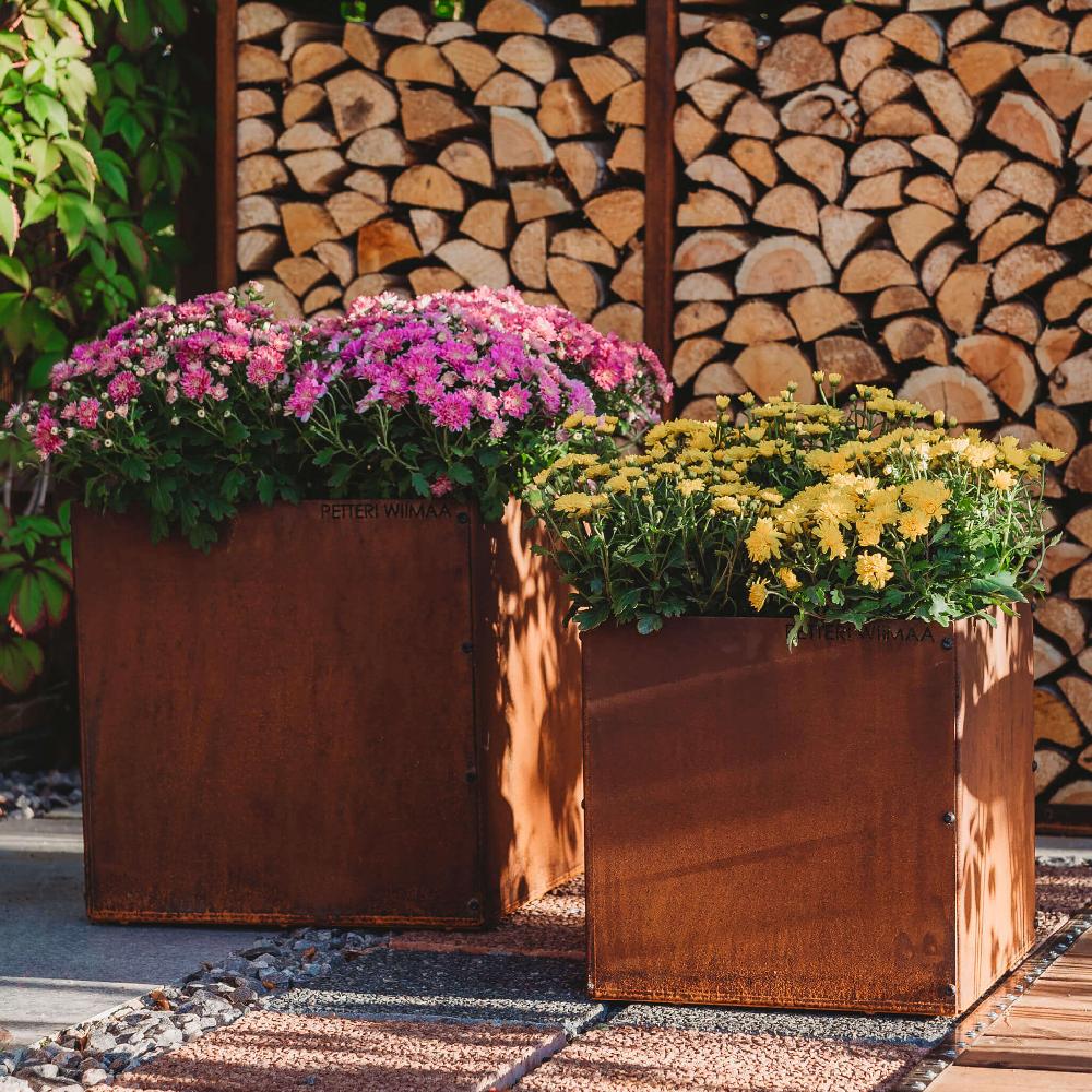 grillsymbol GrillSymbol Corten Steel Planters Set of 2 Fiora