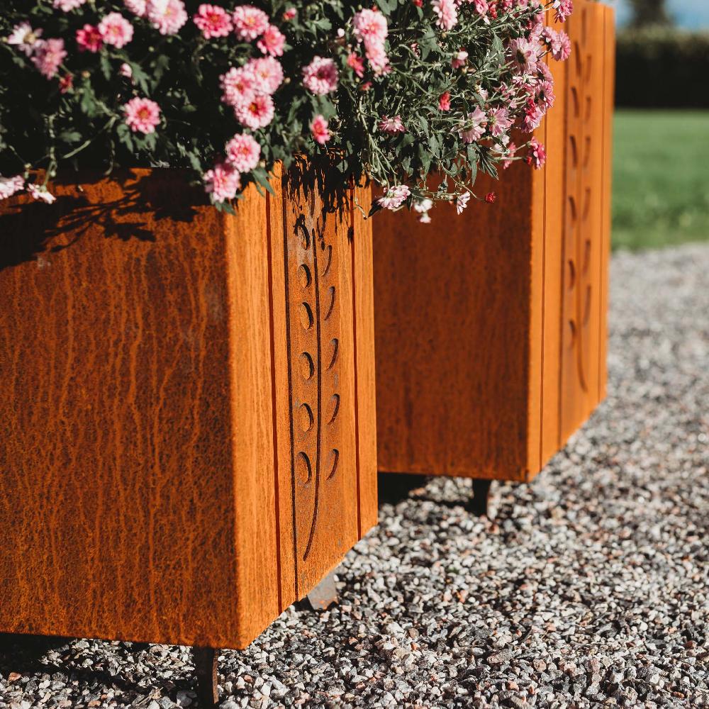 Grillsymbol GrillSymbol Corten Steel Planters Set Of 3 Fat Ballerina