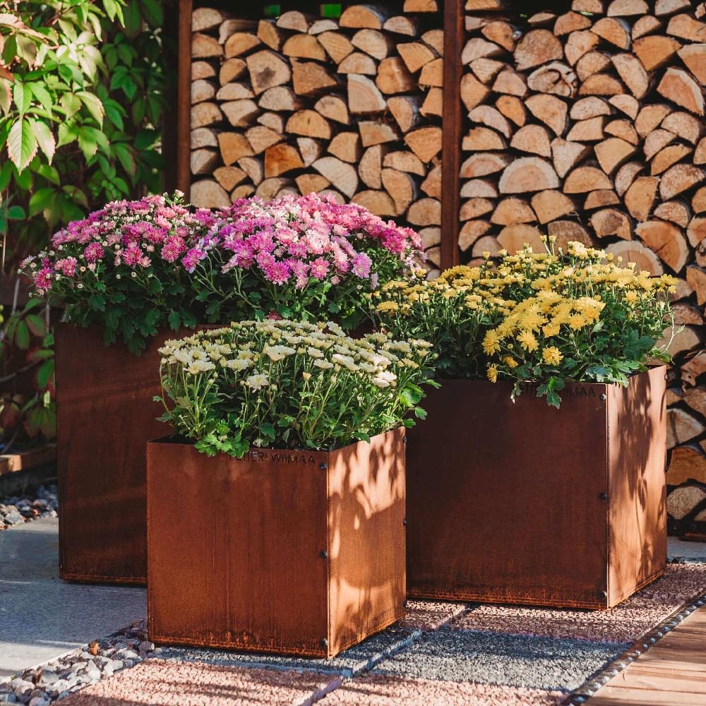 grillsymbol GrillSymbol Corten Steel Planters Set of 3 Fiora