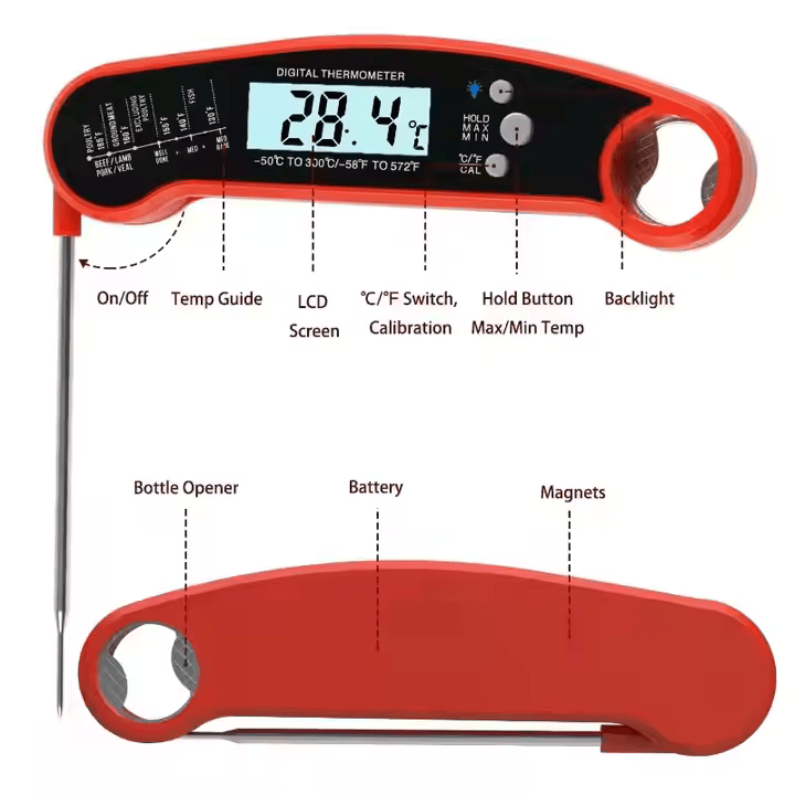 grillsymbol GrillSymbol Magnetic Meat Thermometer With Fast Reading