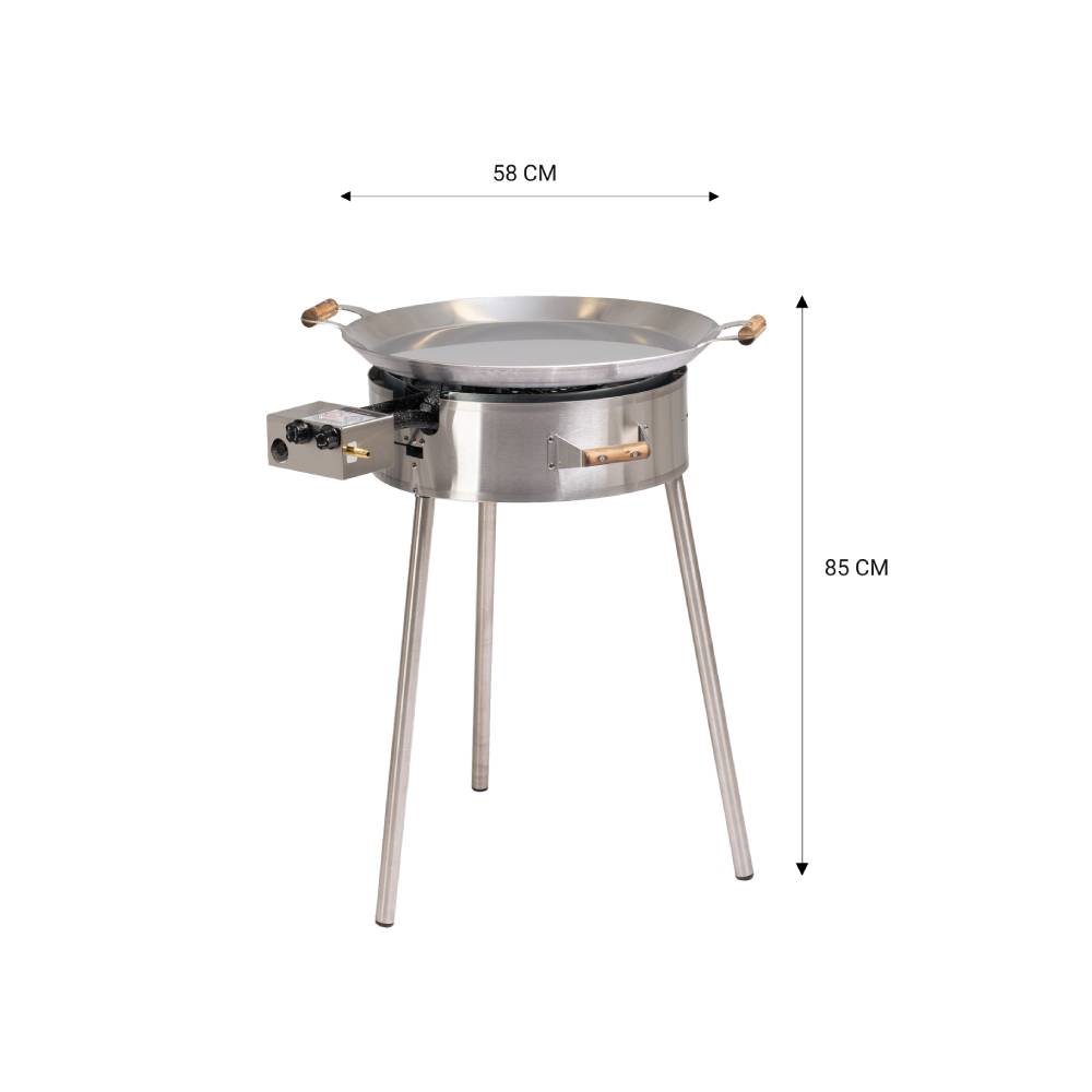 grillsymbol GrillSymbol Paella Cooking Set PRO-580 inox ø 58 cm