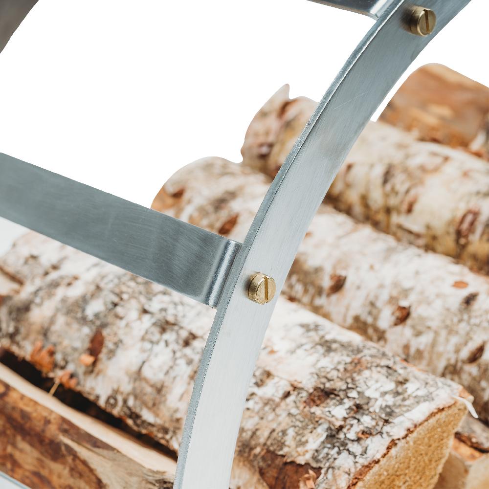 Grillsymbol GrillSymbol Stainless Steel Firewood Basket Hugo ø 58 Cm