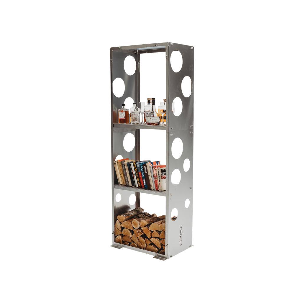grillsymbol GrillSymbol Stainless Steel Firewood Rack WoodStock L 60*37*170 cm