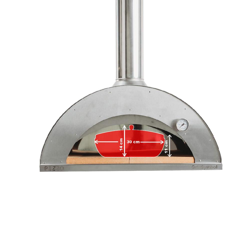 Grillsymbol GrillSymbol Stainless Steel Wood Fired Pizza Oven Pizzo-inox